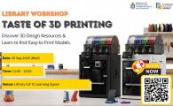 Taste of 3D Printing Workshop