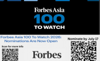 Forbes Asia 100 To Watch 2026